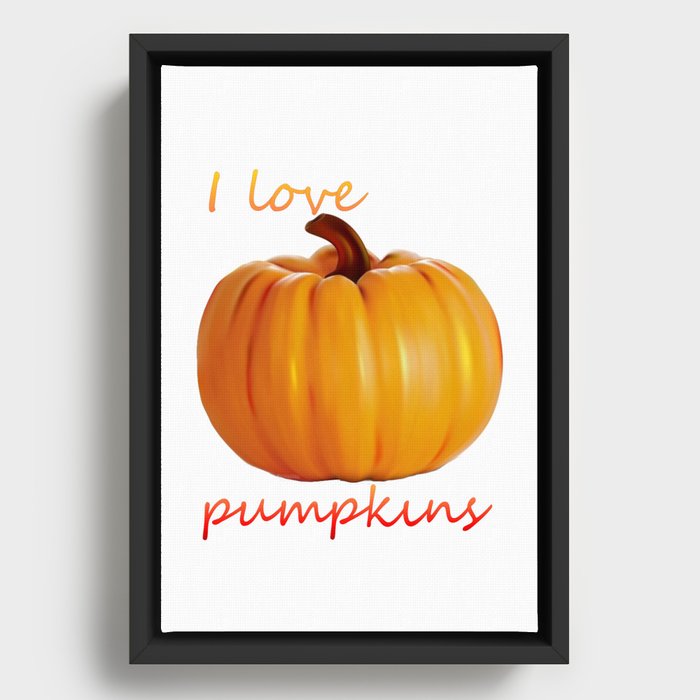 Pumpkin Patch Framed Canvas
