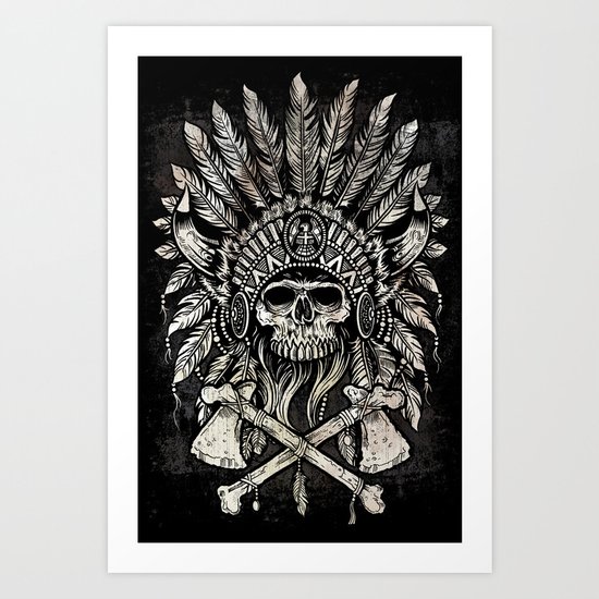 Native Headdress Art Print