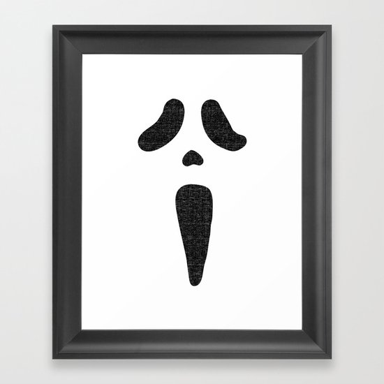 Classic Scary Face Framed Art Print