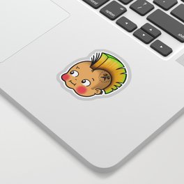 Punky Baby Kewpie Sticker | Punky, Punkie, Nails, Illustration, Clavos, Baby, Kewpie, Piercings, Cartoon, Animated 