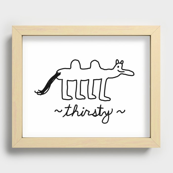 Thirsty Camel Recessed Framed Print