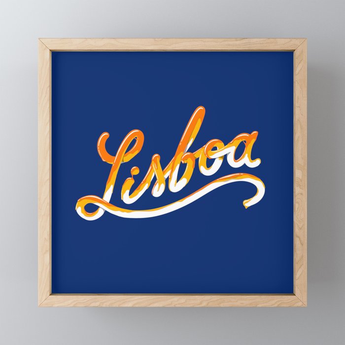 Dripping Lisboa Framed Mini Art Print