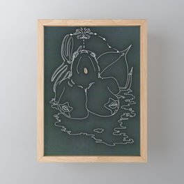 Bathing Frog Woman Framed Mini Art Print