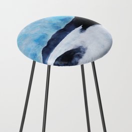 Photo of clouds and montain painting imitation Counter Stool