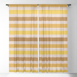 Thanksgiving Stripes Pattern 08 Sheer Curtain