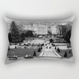 Unfocused Paris Nº 8 | Gardens of Butte Montmartre and panorama of the city | Out of focus photography Rectangular Pillow