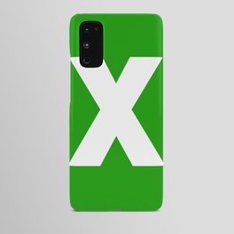 letter X (White & Green) Android Case