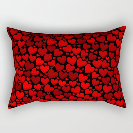 Red hearts Rectangular Pillow