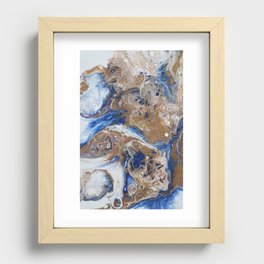 Metallic pour 3 Recessed Framed Print