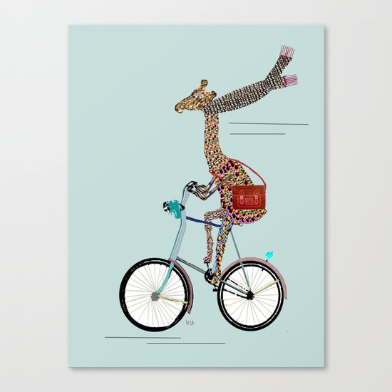 Giraffes School Days Canvas Print