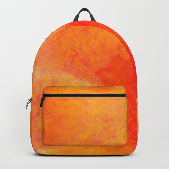 Orange watercolor paint vector background Backpack