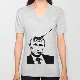 Vlad "Poutine" - Putin Pun Portrait V Neck T Shirt