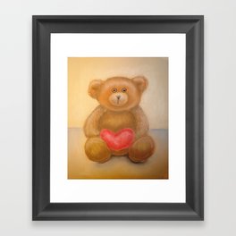 "Teddy Bear" Toy by pastel Framed Art Print