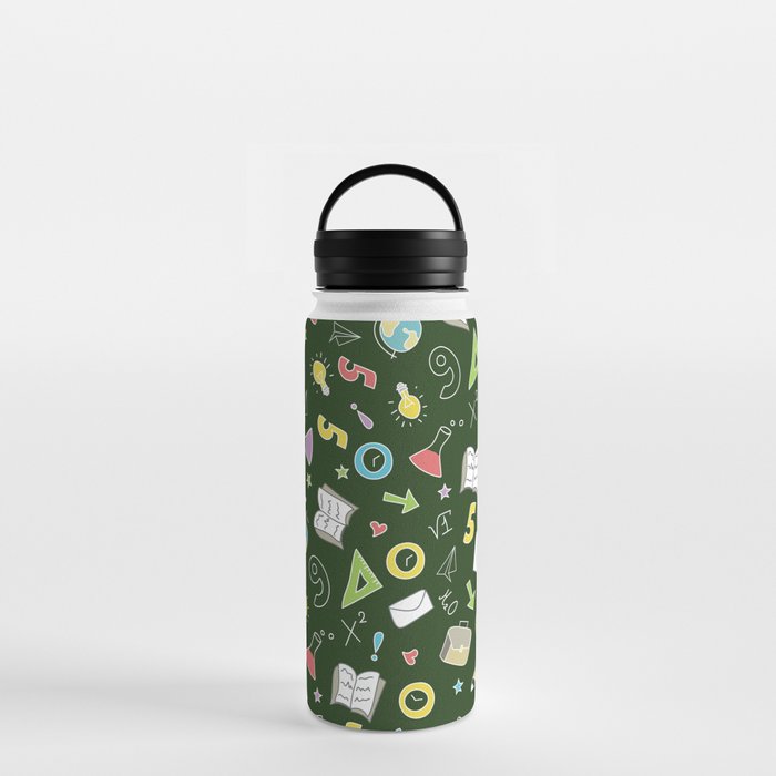 Back to School - Green Colour Water Bottle