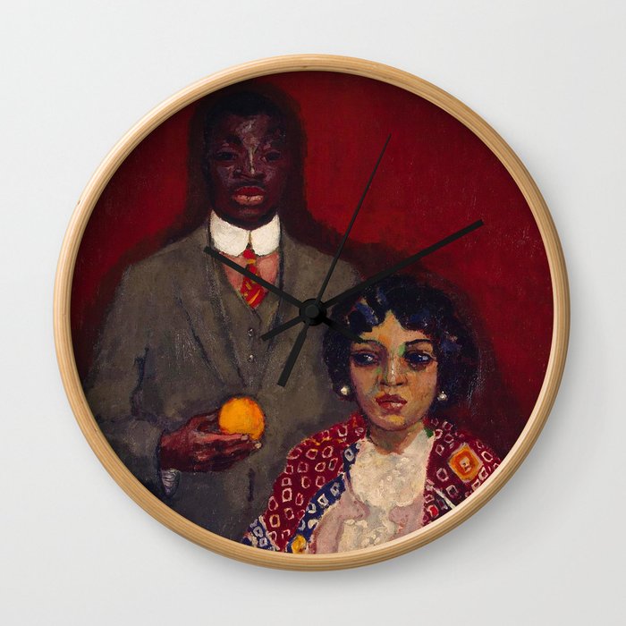 African American Portrait Masterpiece 'Lucie and Her Partner' by Kees van Dongen Wall Clock