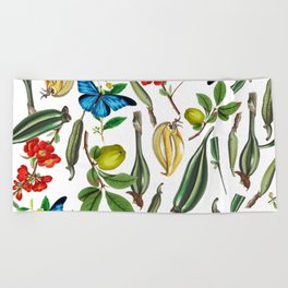 Happy Botanical Beach Towel