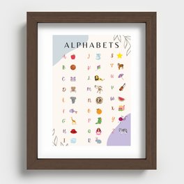 Alphabets with Pictures Recessed Framed Print