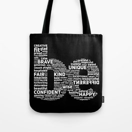 be Motivational Words Typography Quote Tote Bag