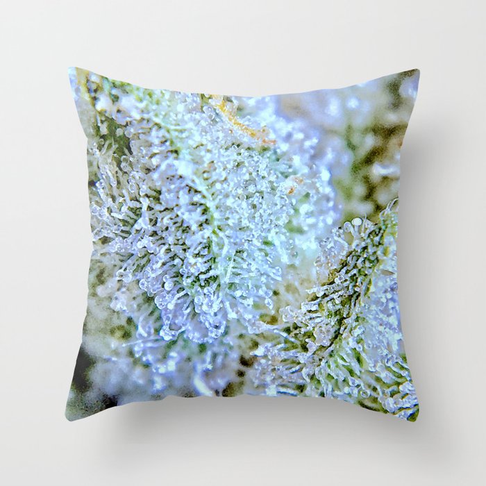 Blanket of Trichomes Throw Pillow
