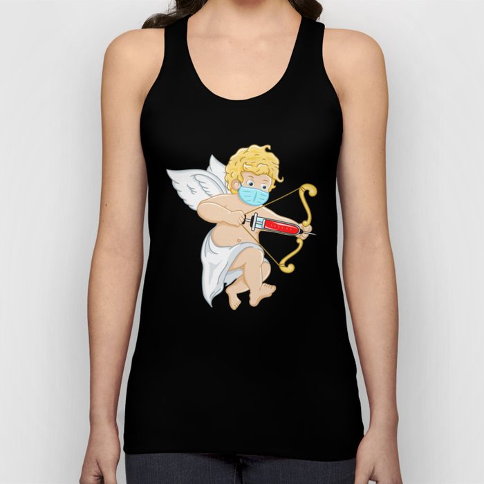 Valentines Day Masked Cupid Funny Velentine Gift Idea For Wmen & Men Tank Top