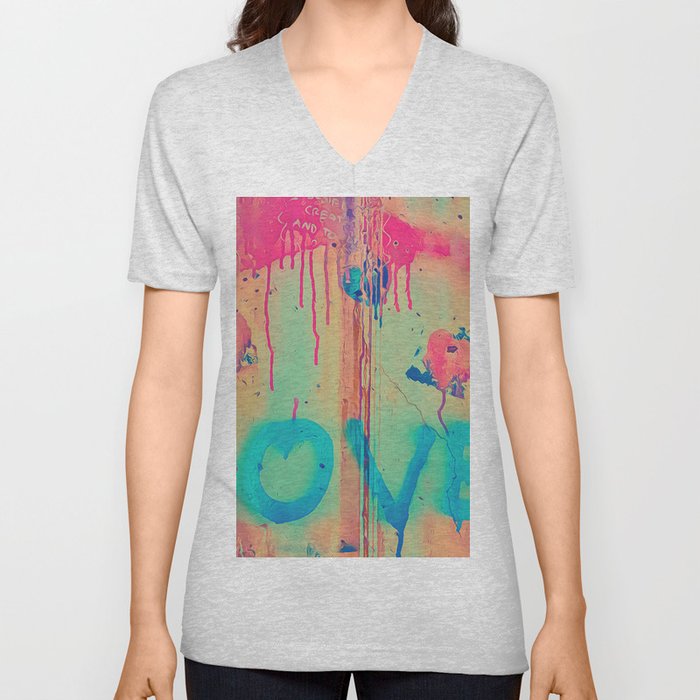 Love Painting pink, dreams, pastel, love, cute,  V Neck T Shirt