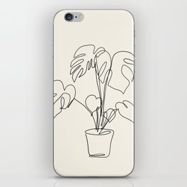 Line Flowers in the Vase 7 iPhone Skin