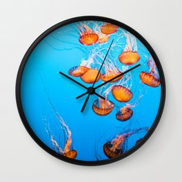 Sea Nettle Jellies Wall Clock