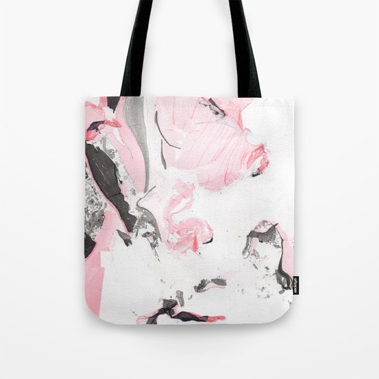 Pink and grey marble Tote Bag