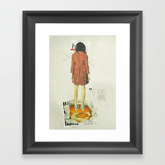 It Always Happens | Collage Framed Art Print