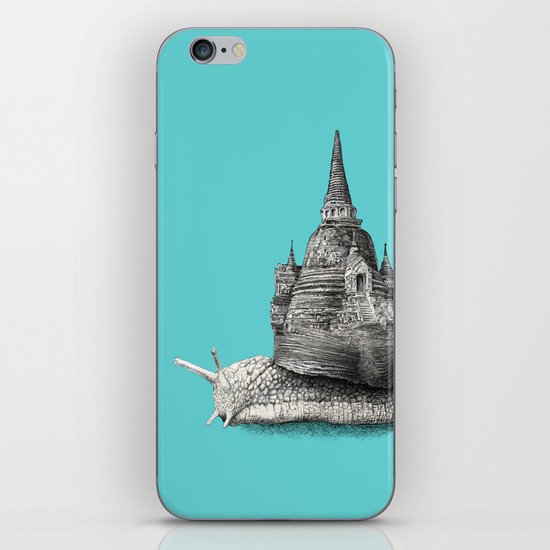 The Snail's Dream (monochrome option) iPhone & iPod Skin