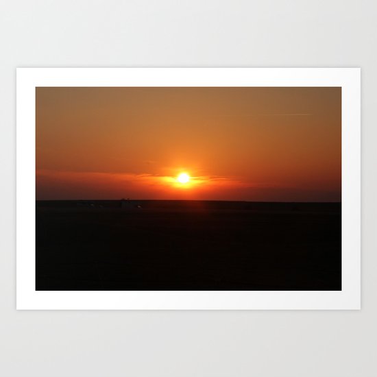 Sunset in Wiltshire England Art Print