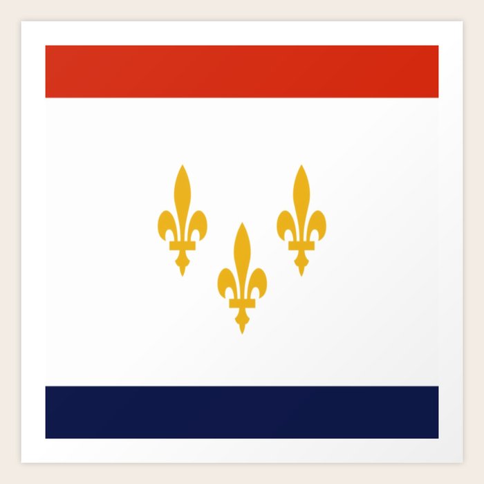 Flag Of New Orleans Nola Crescent City Big Easy Nawlins Jazz Lousiana French Cajun Treme Art Print By Oldking Society6