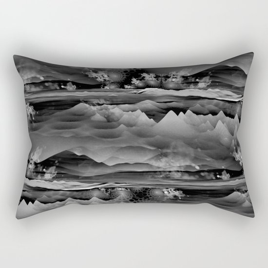 Residual Worlds (b&w) Rectangular Pillow