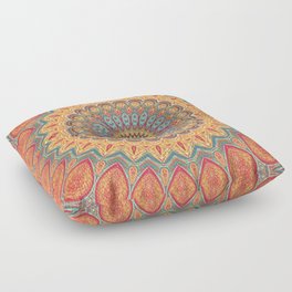Jewel Mandala - Mandala Art Floor Pillow