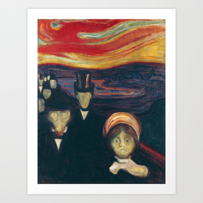 Anxiety - Edvard Munch 1894 Art Print