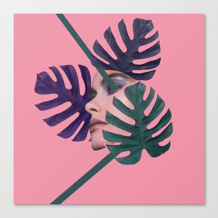 The Face of Monstera Canvas Print