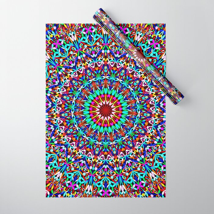 Colorful Life Garden Mandala Wrapping Paper