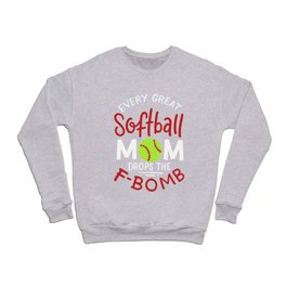 Great Softball Mom Crewneck Sweatshirt