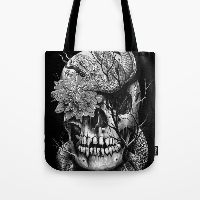 Snake and Skull Tote Bag by nicebleed | Society6