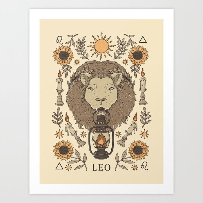 Leo, The Lion Art Print