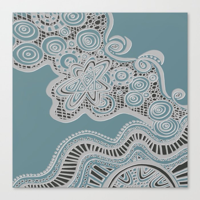 Just a Squiggle Here and There Canvas Print