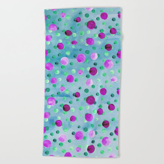 Polka Dot Pattern 10 Beach Towel