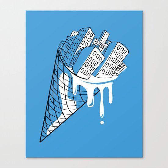 Snowy City Canvas Print