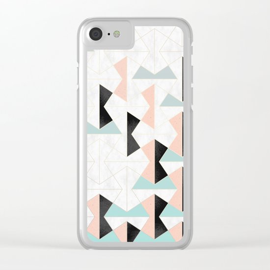 Mixed Material Tiles Clear iPhone Case