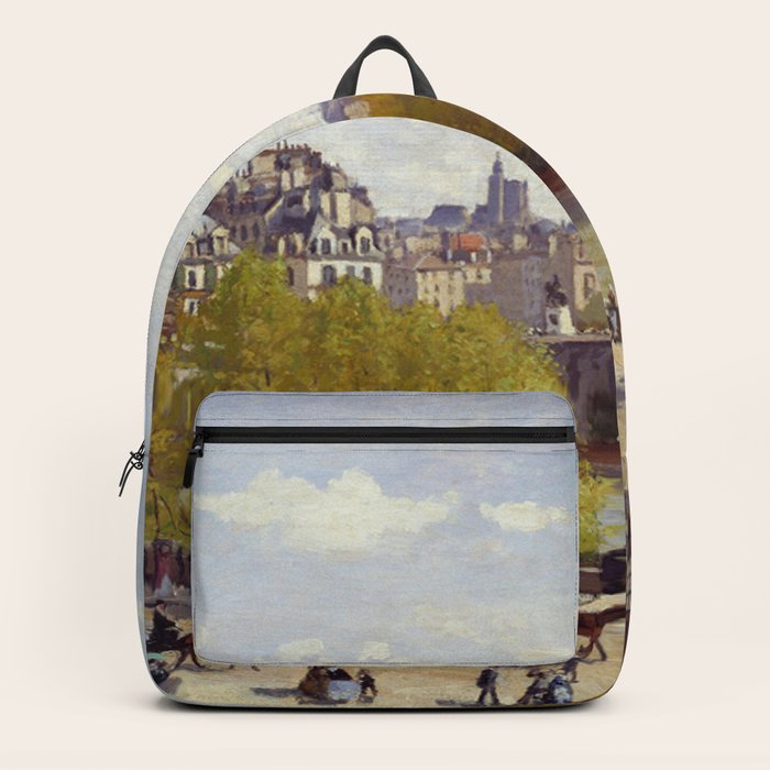 Claude Quai du Louvre.jpg Backpack by LindenDesigns Society6