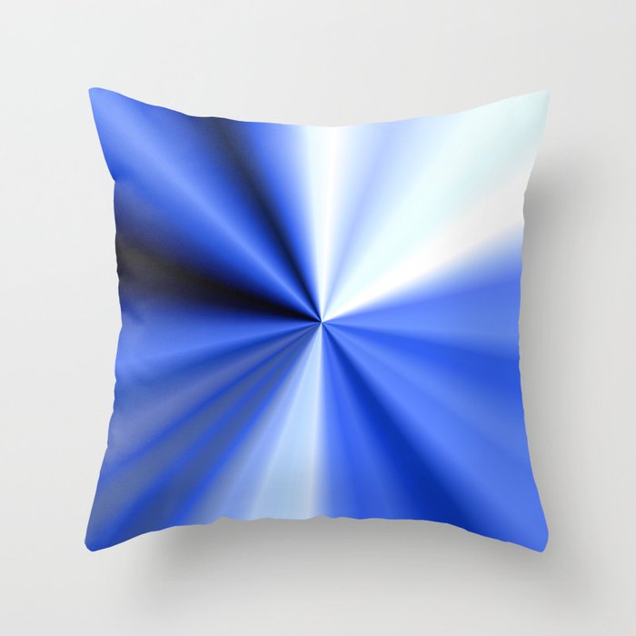 Blue Rays Throw Pillow