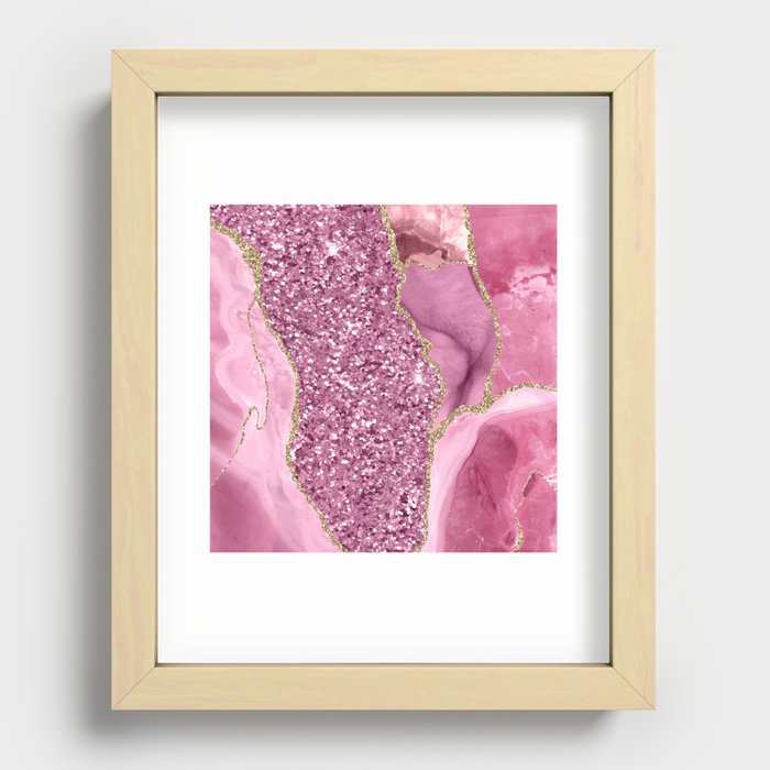 Agate Glitter Dazzle Texture 03 Recessed Framed Print