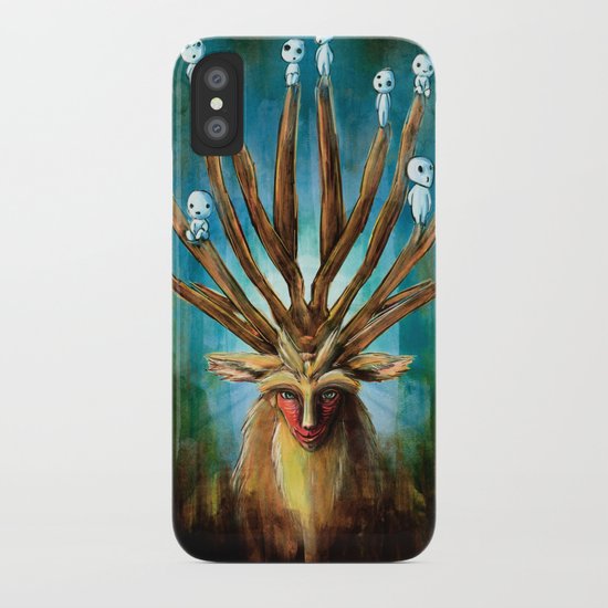 Princess Mononoke The Deer God Shishigami Tra Digital Painting. iPhone Case