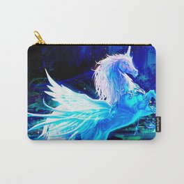 Unicorn Forest Stars Cristal Blue Carry-All Pouch