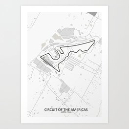 Circuit of the Americas Austin Texas Art Print